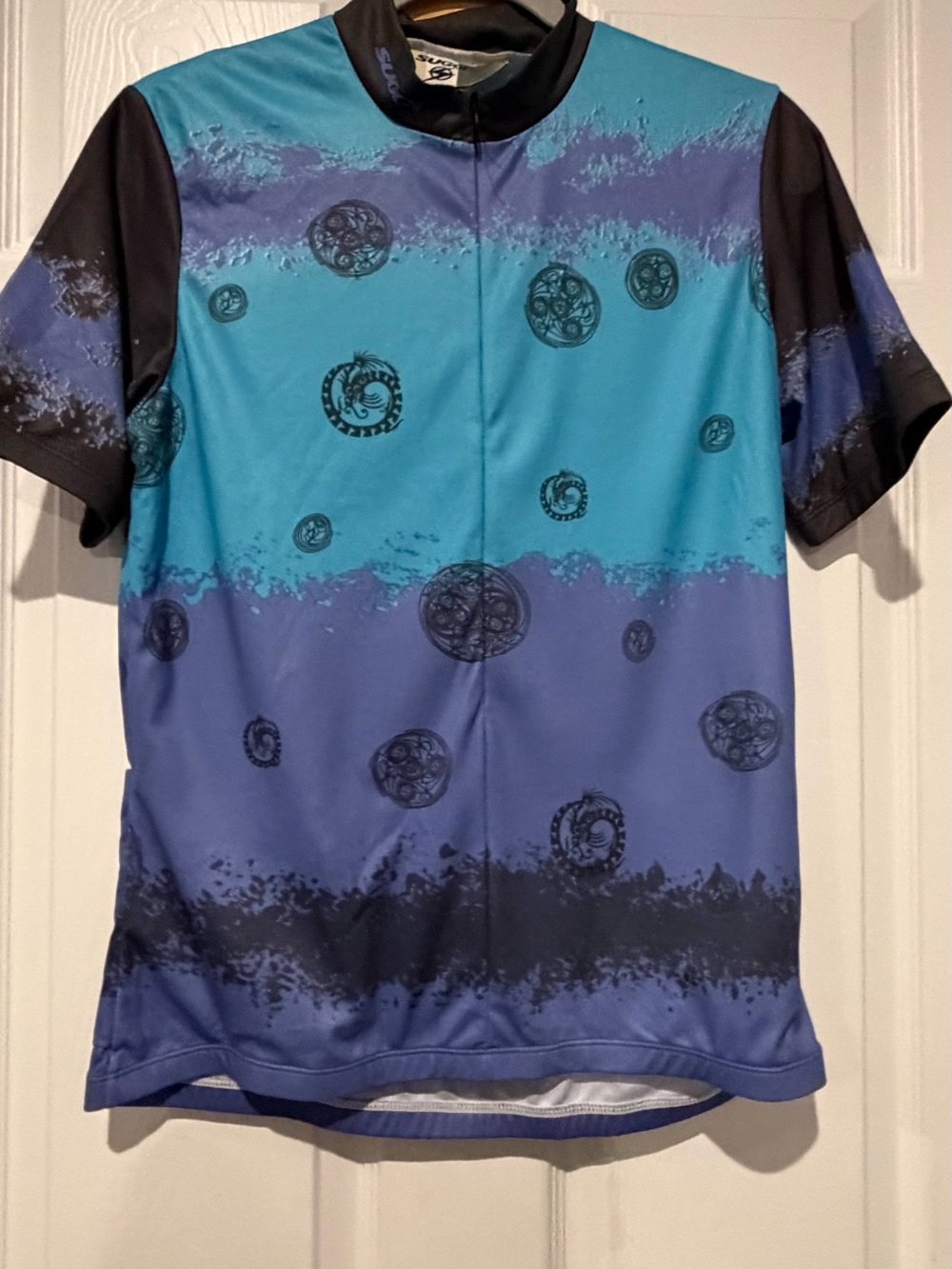 Women’s SUGOI Short-Sleeve Cycling Jersey in Teal & Blue
